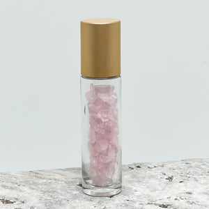 ROSE QUARTZ - Essential Oil Crystal Gemstone Roller Bottle