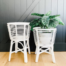 Load image into Gallery viewer, Plant Stand White Rattan
